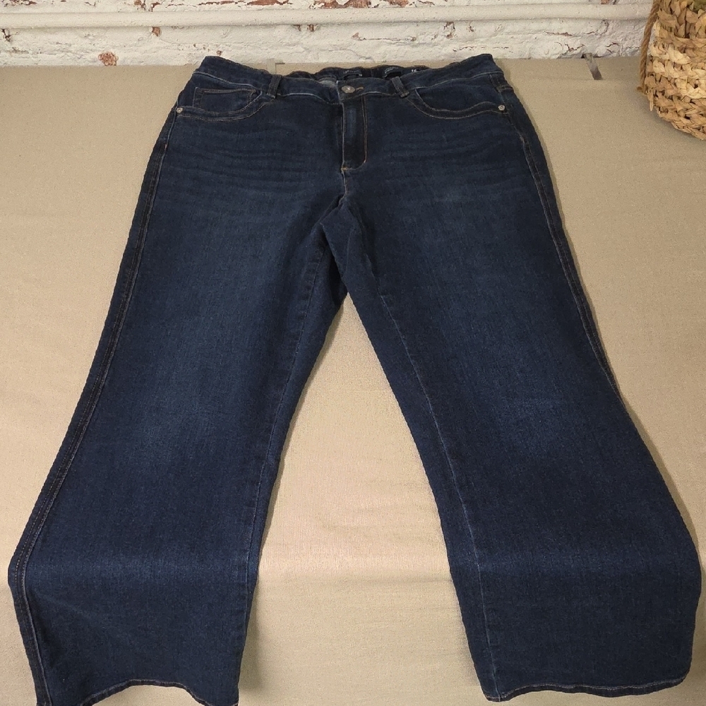 J. Jill Dark Blue Flare  High Waist Jeans Size 16